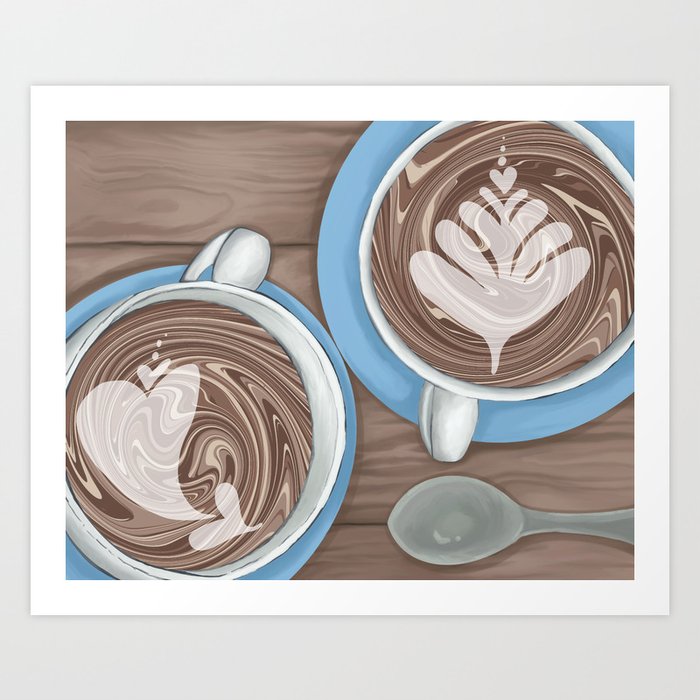 I Love You A Latte  Art Print