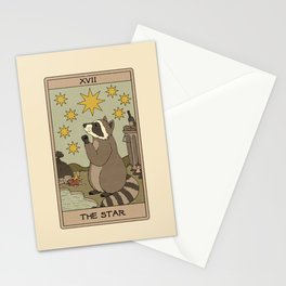The Star - Raccoons Tarot Stationery Card