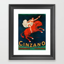 Vintage poster - Cinzano Vermouth Torino Framed Art Print