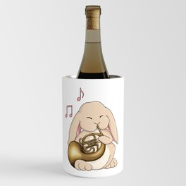 Cartoon Bunny Playing French Horn Wine Chiller