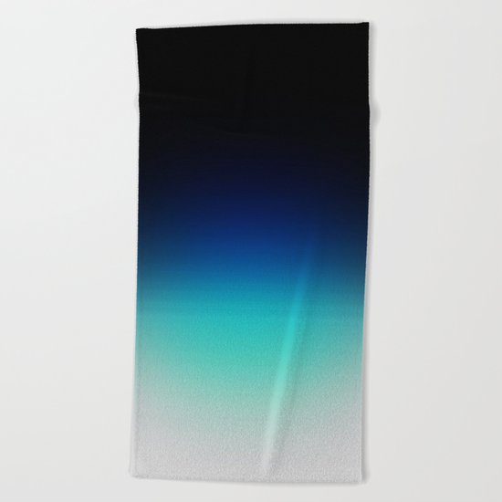 Blue Gray Black Ombre Beach Towel