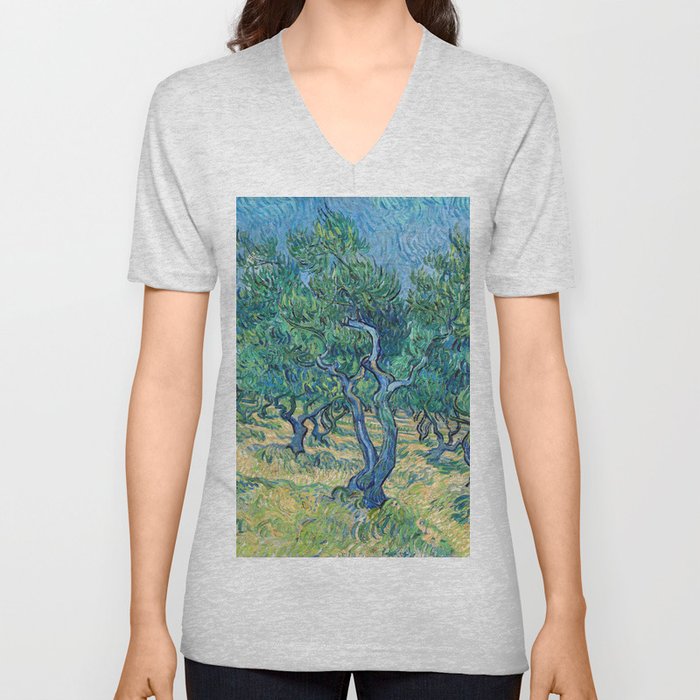Vincent van Gogh - Olive Grove V Neck T Shirt