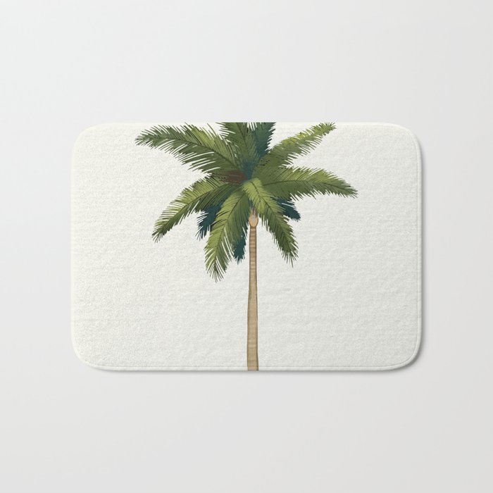 Simple Palm Tree Bath Mat