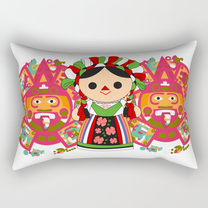 Maria 5 (Mexican Doll) Rectangular Pillow