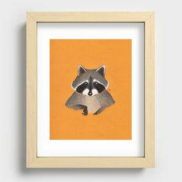 Racoon Recessed Framed Print