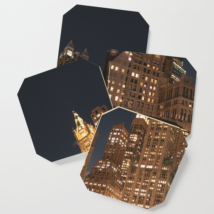Skyscrapers in New York City | Night Photography Coaster