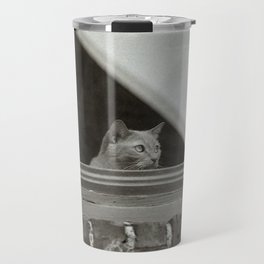 Cat in Window I Travel Mug