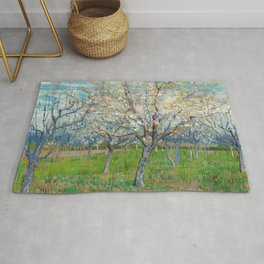 Vincent van Gogh - Pink Orchard Area & Throw Rug
