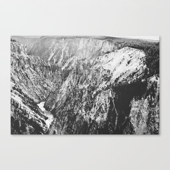 Canyon Black and White Canvas Print
