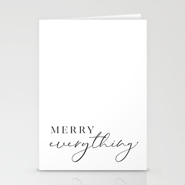 Merry everything in scandinavian style Stationery Cards