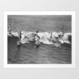 Guys On A Wave Art Print