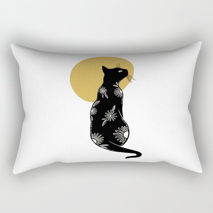 Society6 Witchy Kitty by There Will Be Cute on Rectangular Pillow Medium 20 x 14 
