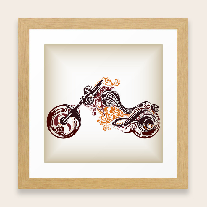Abstract Motorcycle Framed Art Print By Paperfoxdesignstudio
