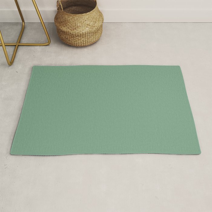 Solid Sage Green Color Rug by PodArtist Society6
