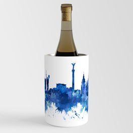 Kyiv Ukraine Skyline Blue Wine Chiller