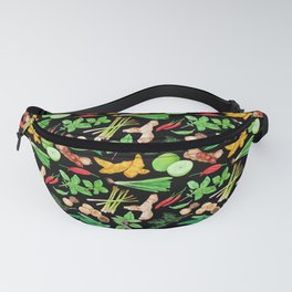 Watercolor Illustration of a set of spices Fanny Pack