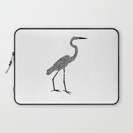Squiggle Egret Laptop Sleeve