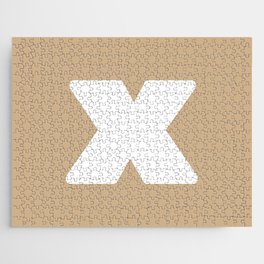 x (White & Tan Letter) Jigsaw Puzzle