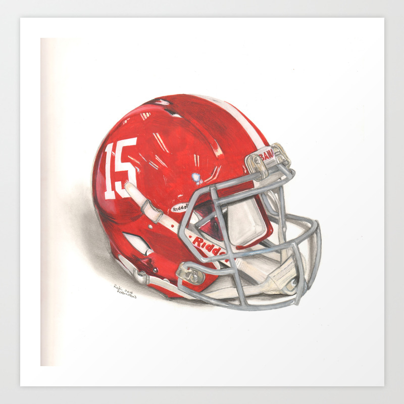 floating alabama football helmet