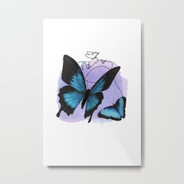 Blue butterfly Metal Print