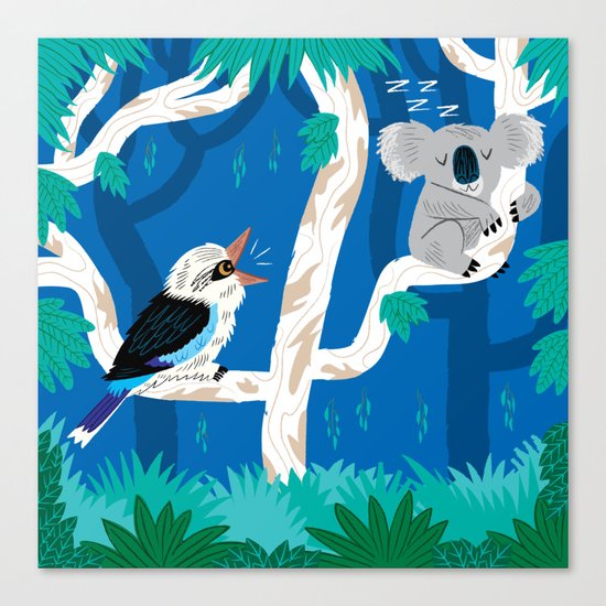 The Koala and the Kookaburra (version 2) Canvas Print