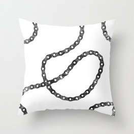 bicycle chain repeat pattern Throw Pillow