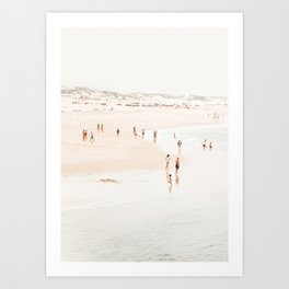 At the Beach fourteen  (part one of a diptych) - Minimal Beach and Ocean photography  Art Print