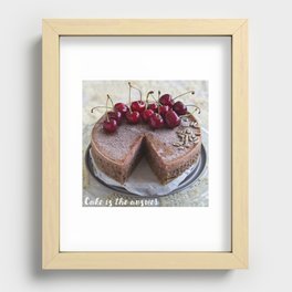 Cake is the answer Recessed Framed Print