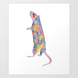 Rats watercolor Art Print
