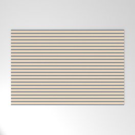 [ Thumbnail: Light Slate Gray and Bisque Colored Lined Pattern Welcome Mat ]