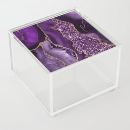 Agate Glitter Ocean Texture 04 Acrylic Box