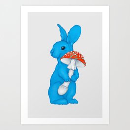 Amanita Rabbit Art Print