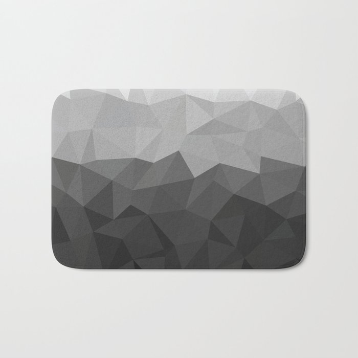 Low polygon monochromatic minimalism Bath Mat