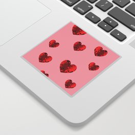 Hearty hearts pink heart Sticker
