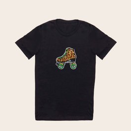 Cyan Leopard print roller skates T Shirt