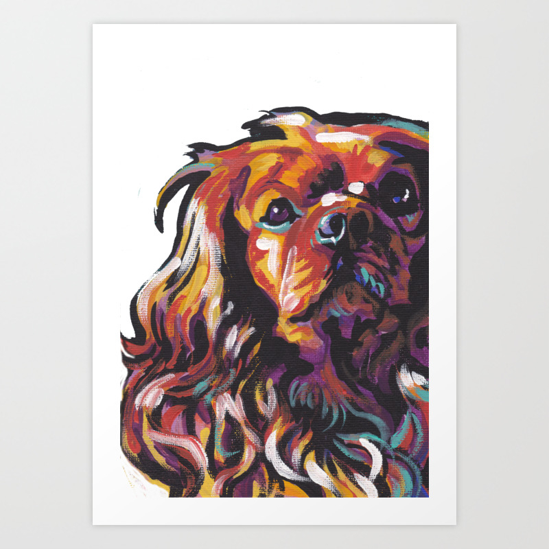 CAVALIER KING CHARLES SPANIEL RUBY DOG COMPACT MIRROR OIL PAINTING PRINT ART