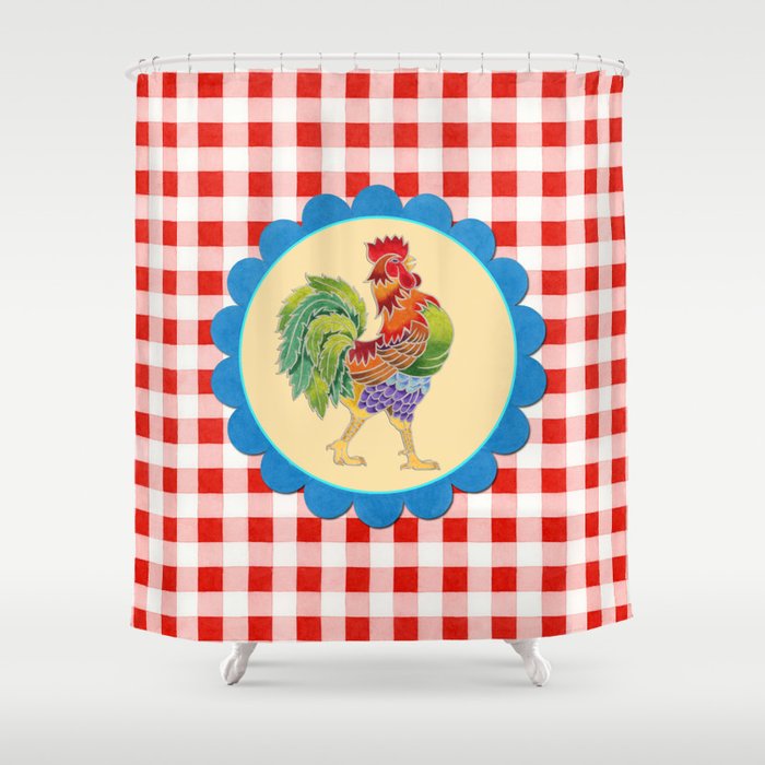 Rise and Shine Rooster Shower Curtain