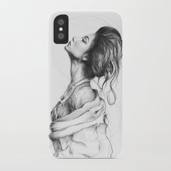Pretty Lady Illustration Woman Portrait Beauty iPhone Case