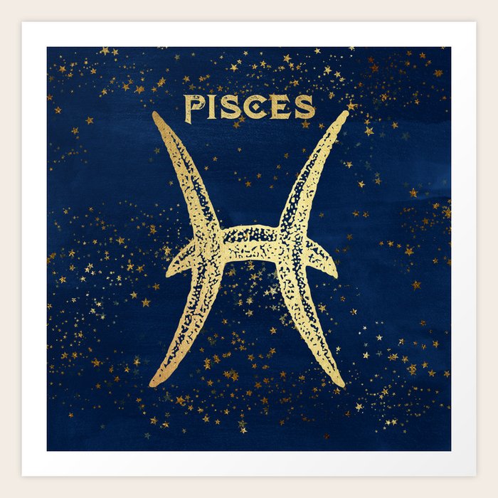 Pisces Zodiac Sign Art Print By Naturemagick Society6