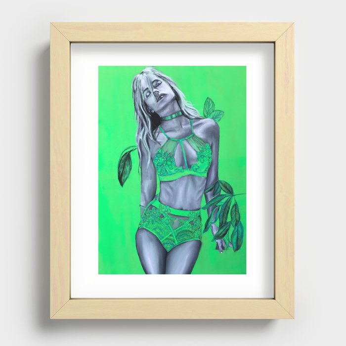 La Séductrice Verte Recessed Framed Print