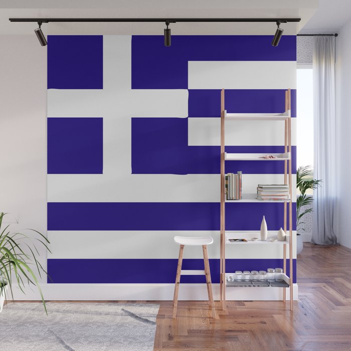 Greece flag emblem Wall Mural