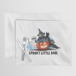 Spooky little babe halloween decoration Placemat
