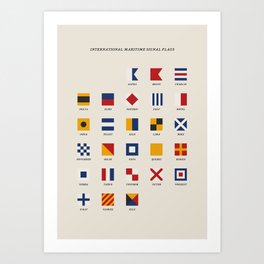 International Maritime Signal Flags Alphabet Art Print