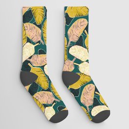 Tropical Leaves Socks
