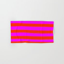 Sweet Stripes in Pink and Red Line Art #decor #society6 #buyart Hand & Bath Towel