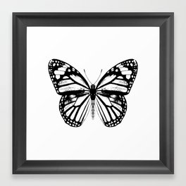 Monarch Butterfly | Vintage Butterfly | Black and White | Framed Art Print