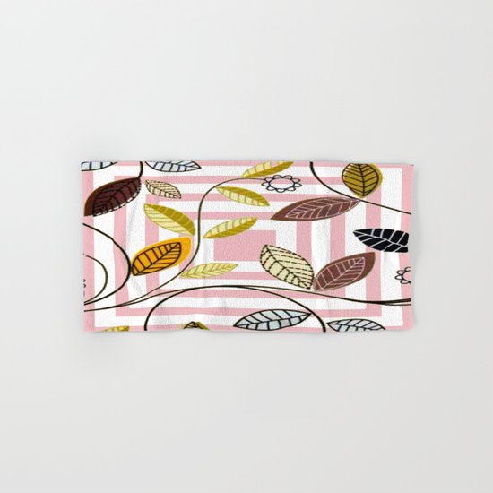 Rose Quartz, Clouds and Plants Hand & Bath Towel
