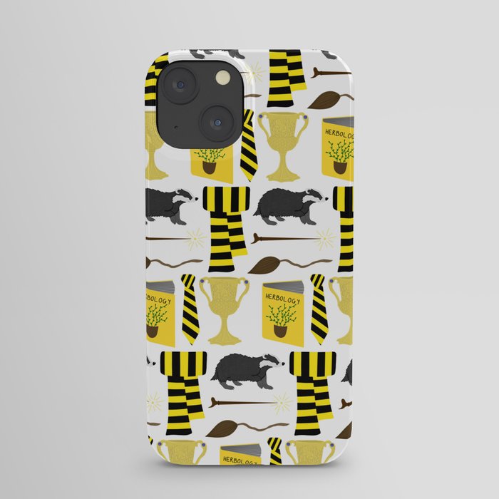 The House of Hufflepuff Pattern iPhone Case