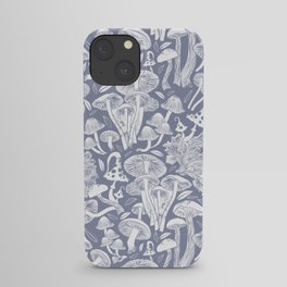 Delicious Autumn botanical poison IV // blue grey background iPhone Case