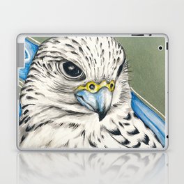 Gyr Falcon Hawk Gold Ink Blue  Laptop Skin